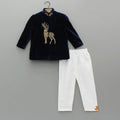 Stylish Cut Dana And Beads Embroidered Velvet Sherwani With Pyjama
