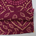 Bandhani Inspired Print Kurta With Attached Asymmetric Jacket And Pyjama