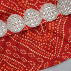 Bandhani Print Lace Detailed Kurti With Jacket