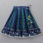 Pre Order: Floral Printed Stylish Top With Panelled Flared Lehenga And Dupatta