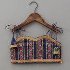 Strappy Crop Top And Matching Lehenga With Dupatta