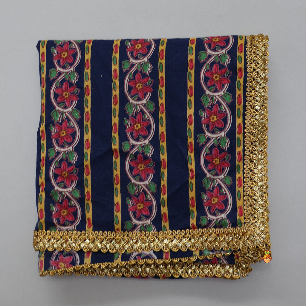 Strappy Crop Top And Matching Lehenga With Dupatta
