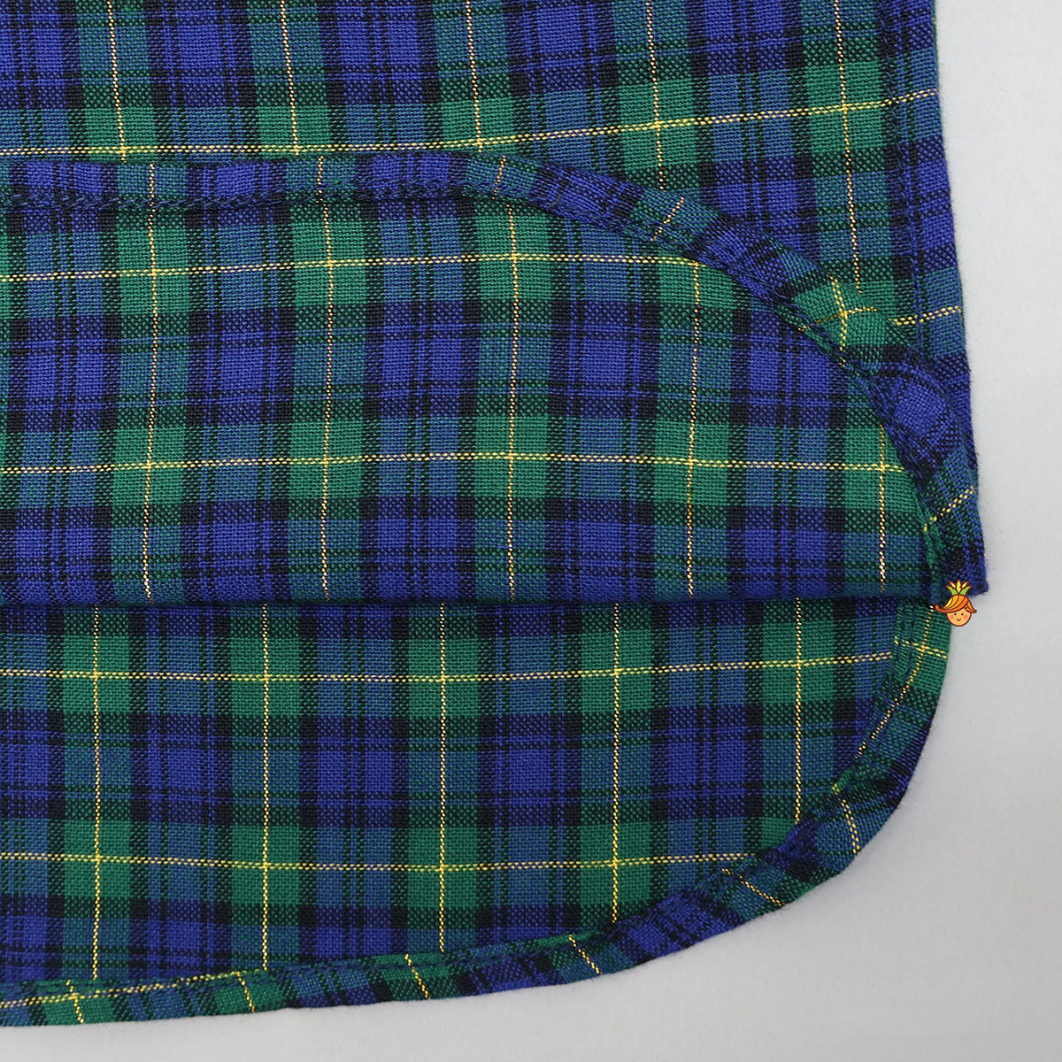 Elephant Embroidered Checked Kurta With Pyjama