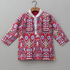 Pre Order: Faux Mirror Work Kurta And Contrasting Pyjama