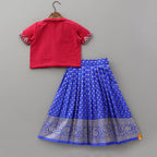 Pre Order: Gorgeous Embroidered Crop Top And Brocade Lehenga