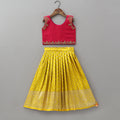 Pre Order: Embroidered Crop Top And Brocade Lehenga