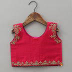 Pre Order: Embroidered Crop Top And Brocade Lehenga