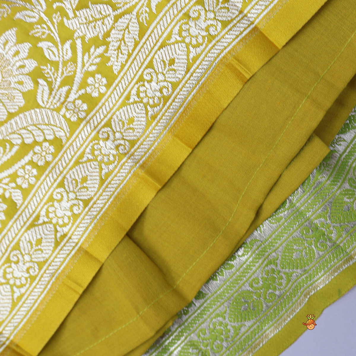 Pre Order: Embroidered Crop Top And Brocade Lehenga