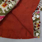 Pre Order: Halter Neck Heavily Embroidered Top And Lehenga With Dupatta And Potli Bag
