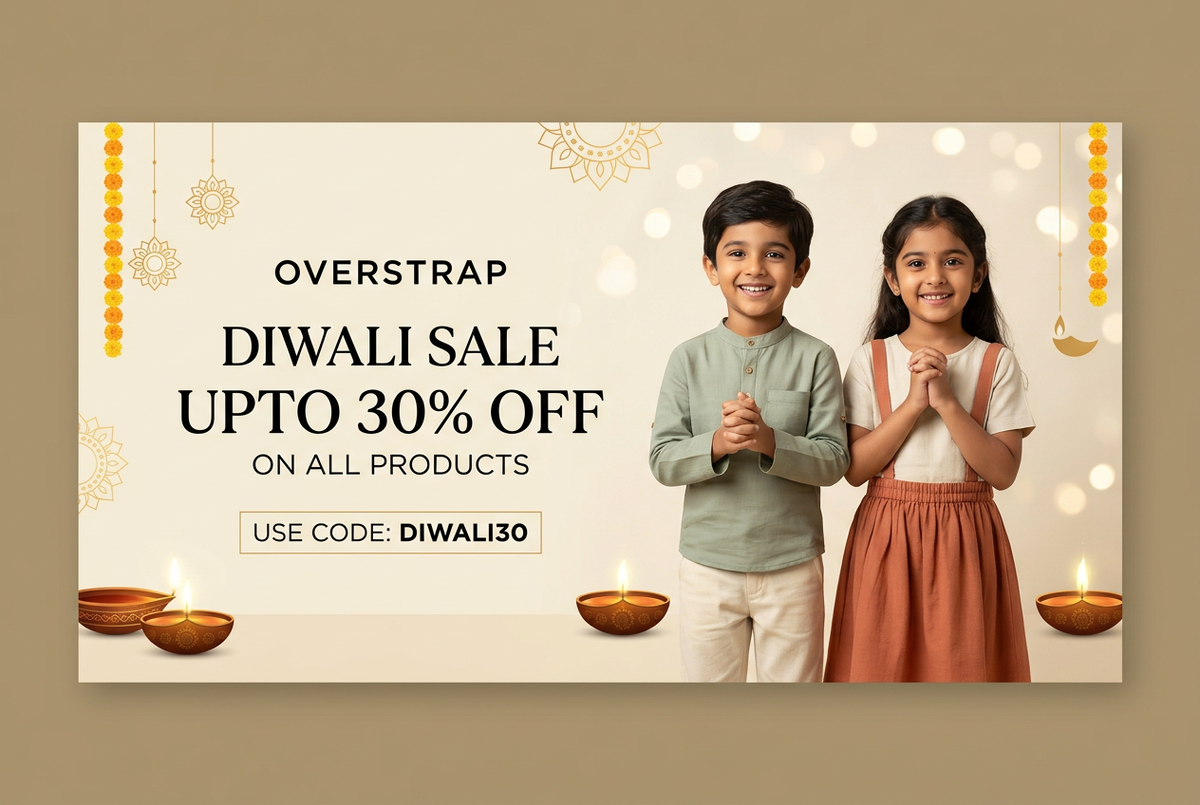OVERSTRAP desktop Diwali sale banner