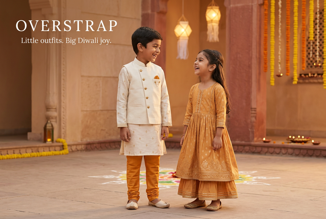 OVERSTRAP Diwali children’s clothing campaign